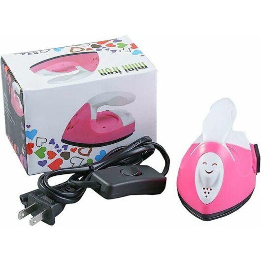 Mini Electric Steam Iron. Portable Travel Clothes Sewing Iron Mini Handheld Steam Iron. Non-Stick Soleplate Steam Iron for Sewing Clothes. DIY