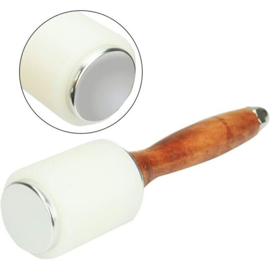 [NEVER USED] Leathercraft leather hammer, cowhide leather mallet for sewing, wooden mallet for DIY leathercraft with wooden handle, leather cutting