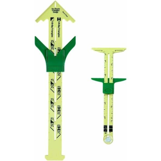 Orchidée - T-Slide Gauge Sewing Measuring Tool Seam Allowance 5 in 1 Patchwork Ruler
