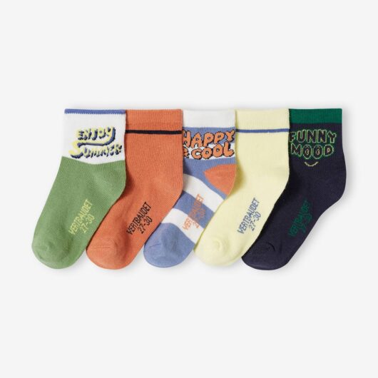 Pack of 5 Pairs of Socks for Boys night blue