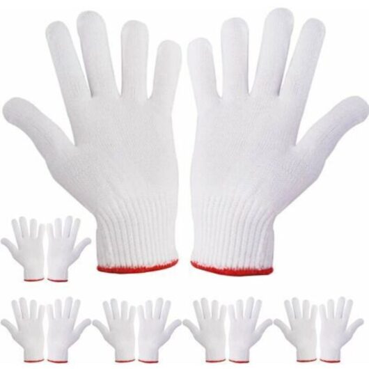 Pairs Hand Work Gloves Safety Grip Protection Thicker Work Gloves Knitted