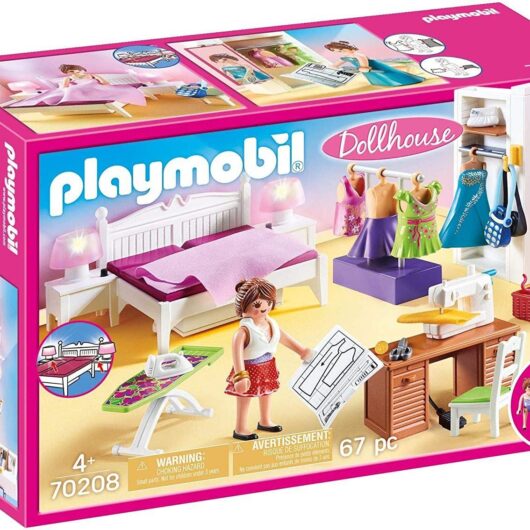 Playmobil Dollhouse Bedroom with Sewing Corner 70208