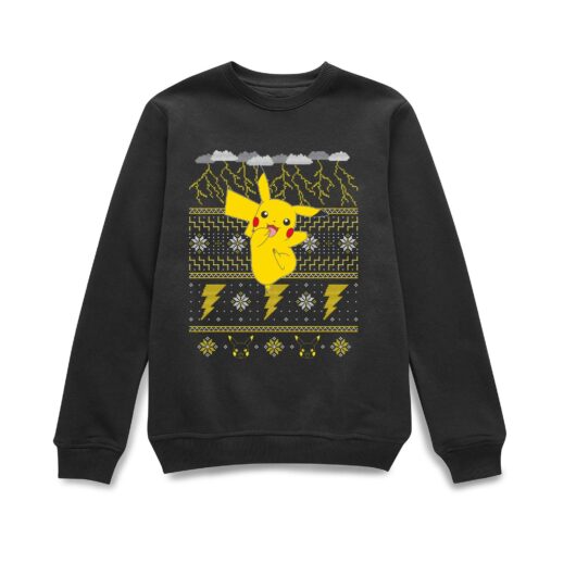 Pokemon Pikachu Christmas Christmas Jumper - Black - XS