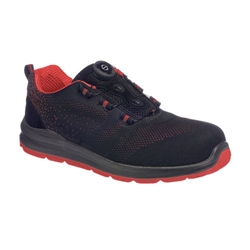 Portwest Portwest Compositelite Wire Lace Safety Trainer 45 Blk/Red