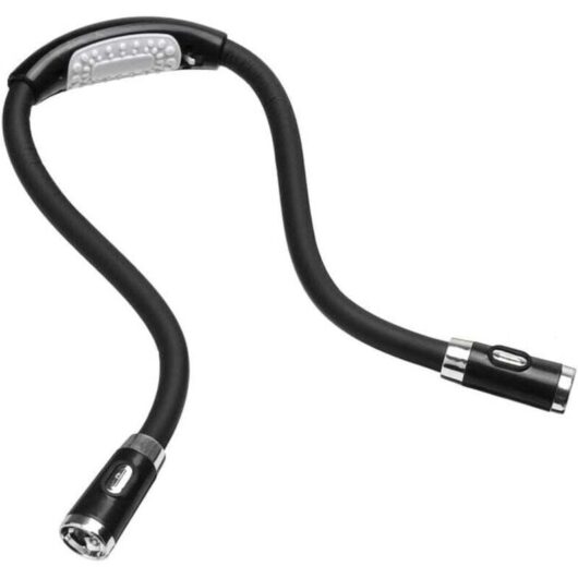 Reading lamp for reading in bed, neck reading lamp, hands-free, 4 LEDs, 3 brightness levels, ideal for reading in the car, barbecuing or knitting,