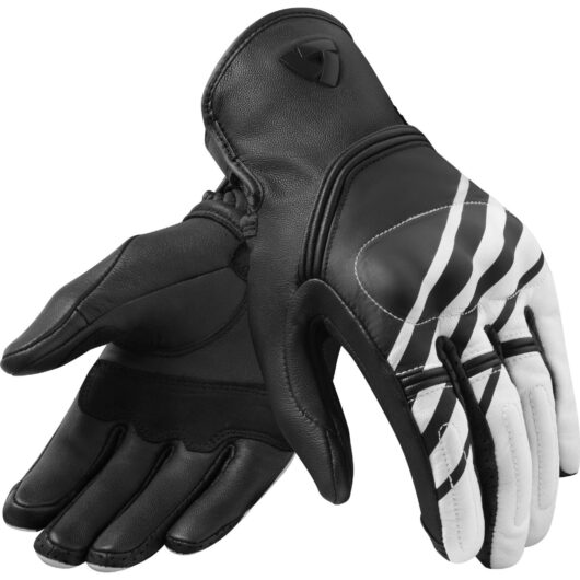 Rev It Redhill Leather Motorcycle Gloves S Black White