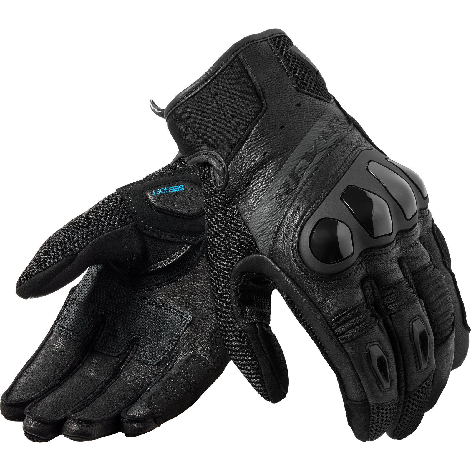 Rev It Ritmo Leather Motorcycle Gloves S Black