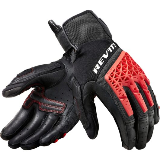 Rev It Sand 4 Leather Motorcycle Gloves 3XL Black Red