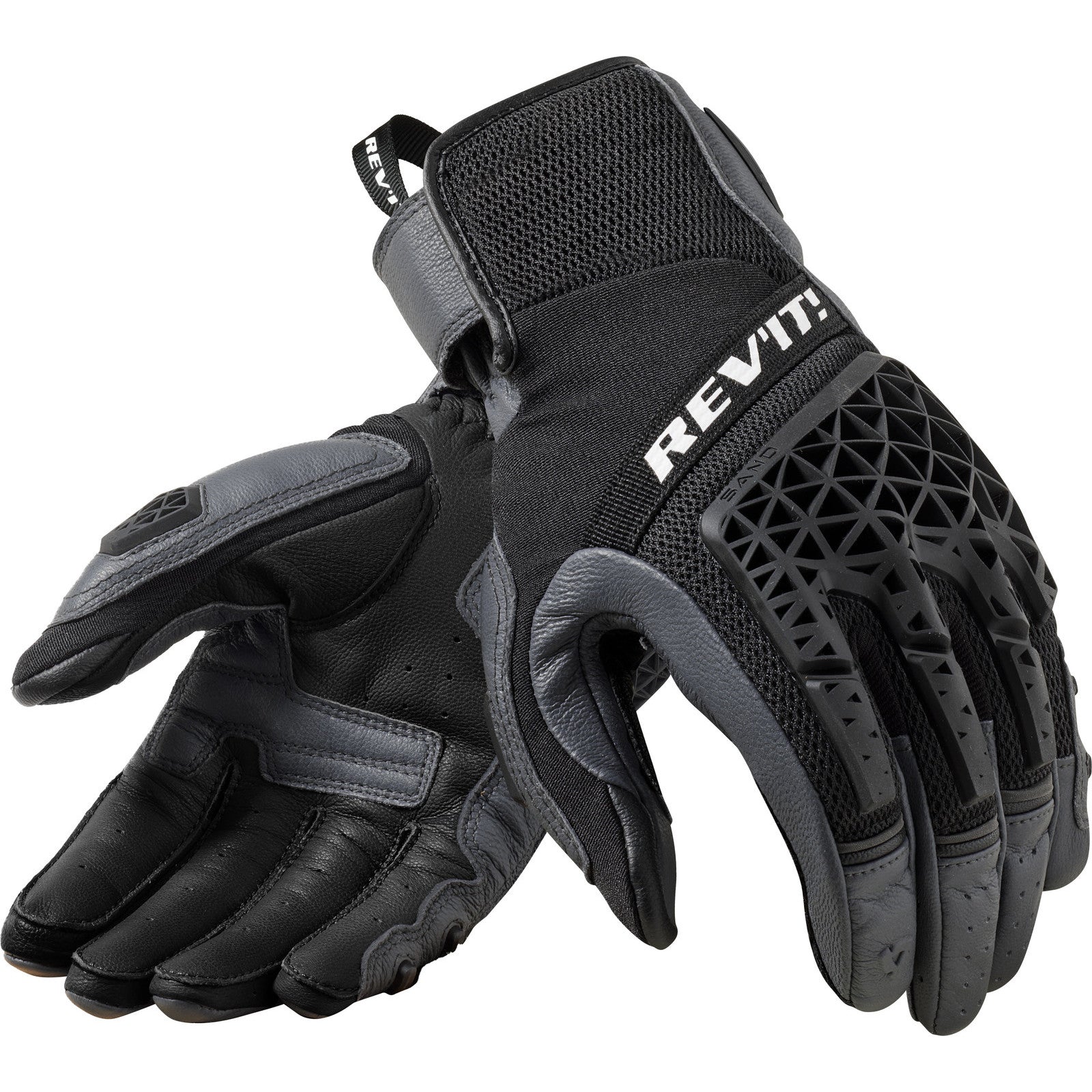 Rev It Sand 4 Leather Motorcycle Gloves 3XL Grey Black