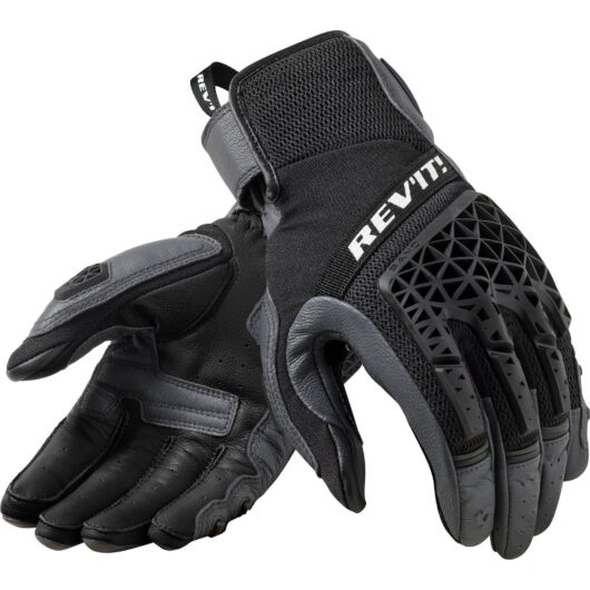 Rev It Sand 4 Leather Motorcycle Gloves M Grey Black