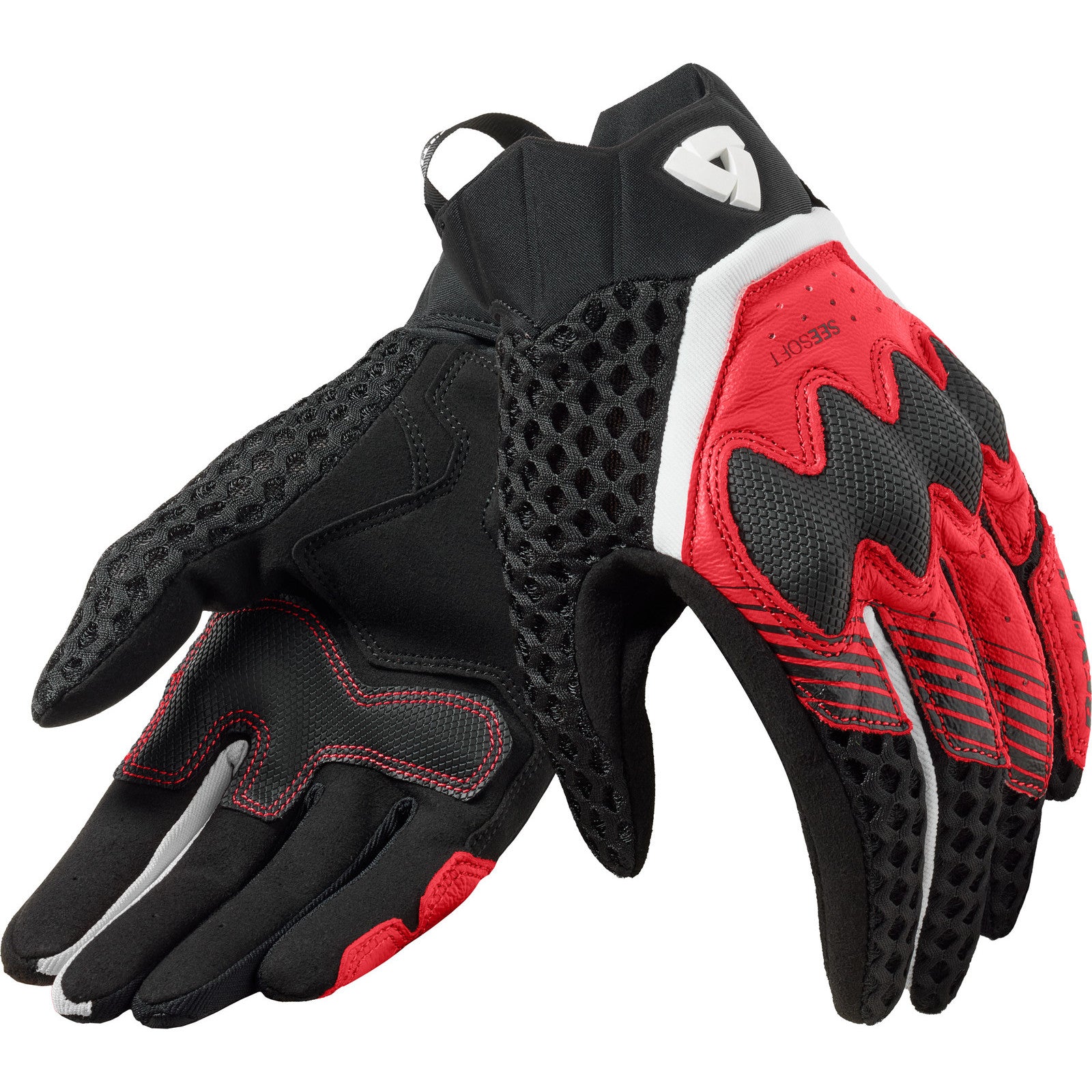 Rev It Veloz Ladies Motorcycle Gloves XL Black Red