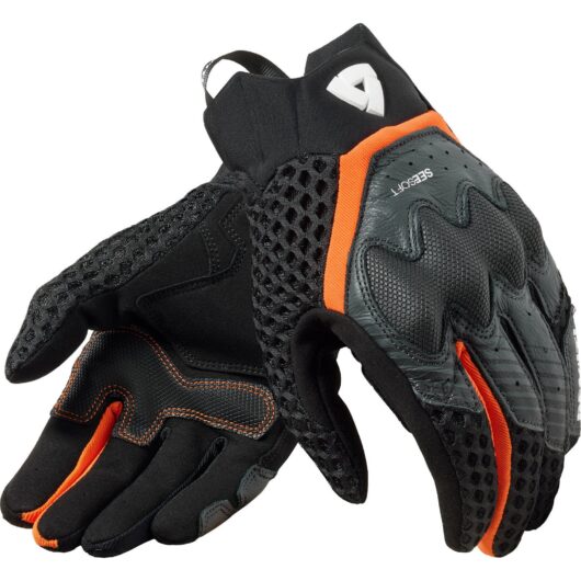 Rev It Veloz Motorcycle Gloves 3XL Black Orange