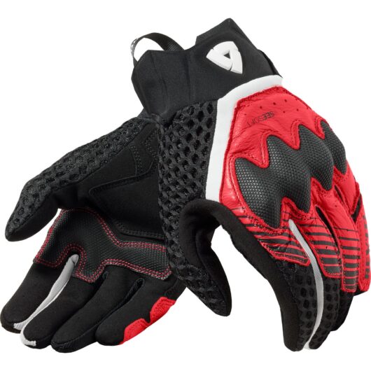 Rev It Veloz Motorcycle Gloves L Black Red