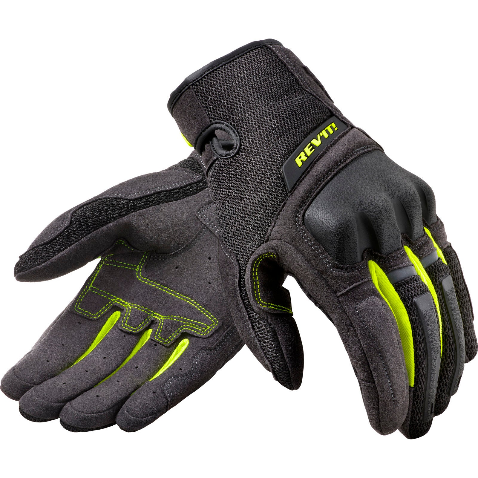 Rev It Volcano Gloves Medium Black Neon Yellow