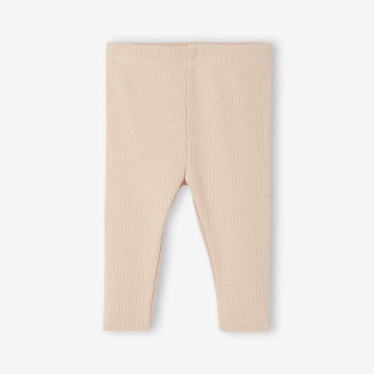 Ribbed Knit Leggings for Babies rosy