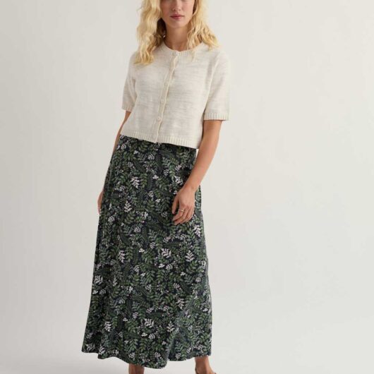 Seasalt Cornwall Cotton Rich Relaxed Cardigan with Linen Natural