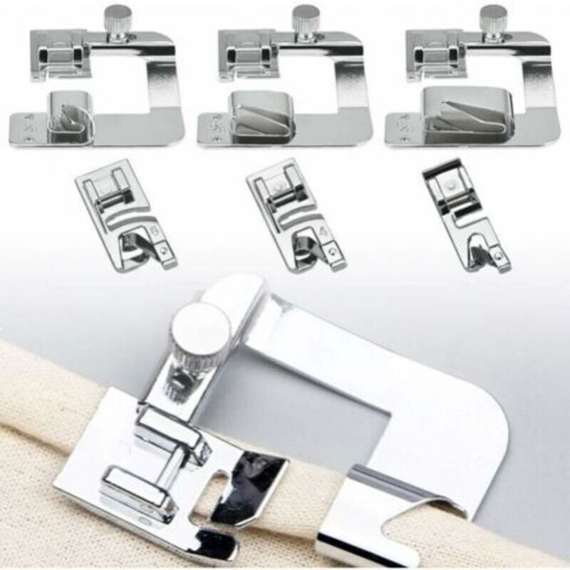 Sewing machine 7307 3/4/6 mm hem 6290 hem 4/8 6/8 8/8 inch presser foot set