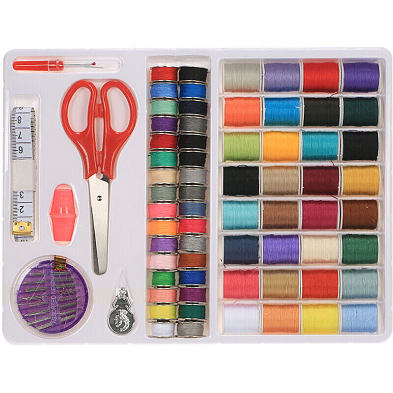Sewing machine bobbins, spools, bobbin thread, 32 pieces, polyester spool with case (scissors color, randomly selected)