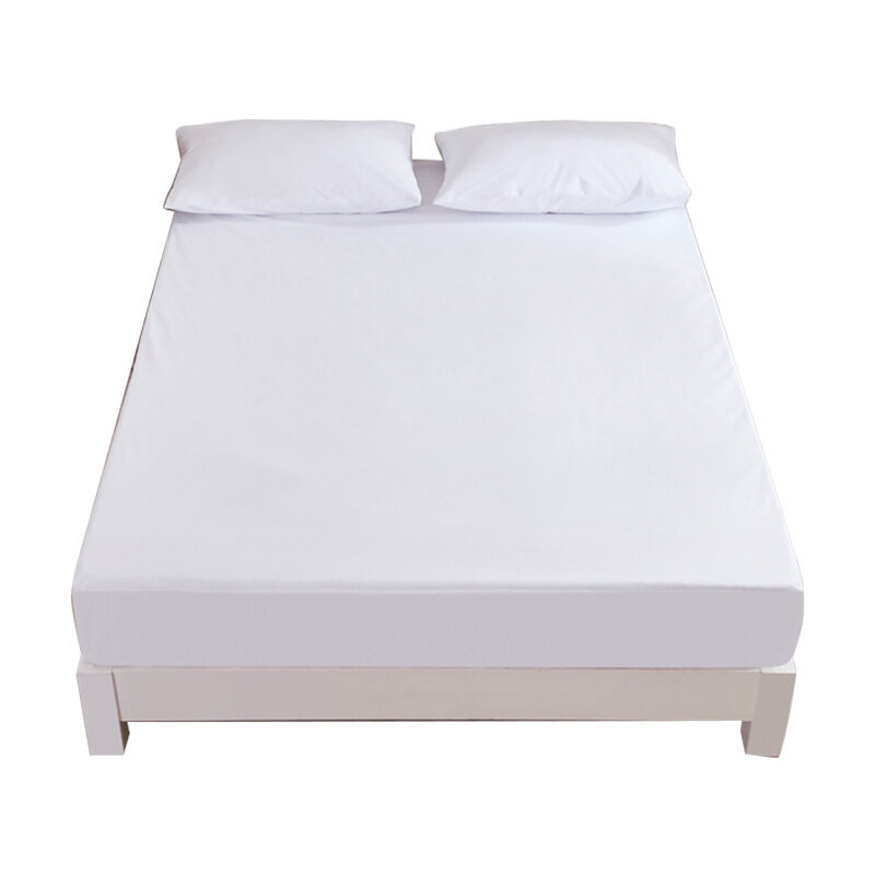 Sweevt - Horizontal Resistant Knit Fitted Sheet, 180cm x 200cm x 30cm - White