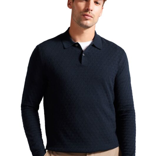 Ted Baker | Mens Knitted Polo Shirt - Morar - Navy / XS