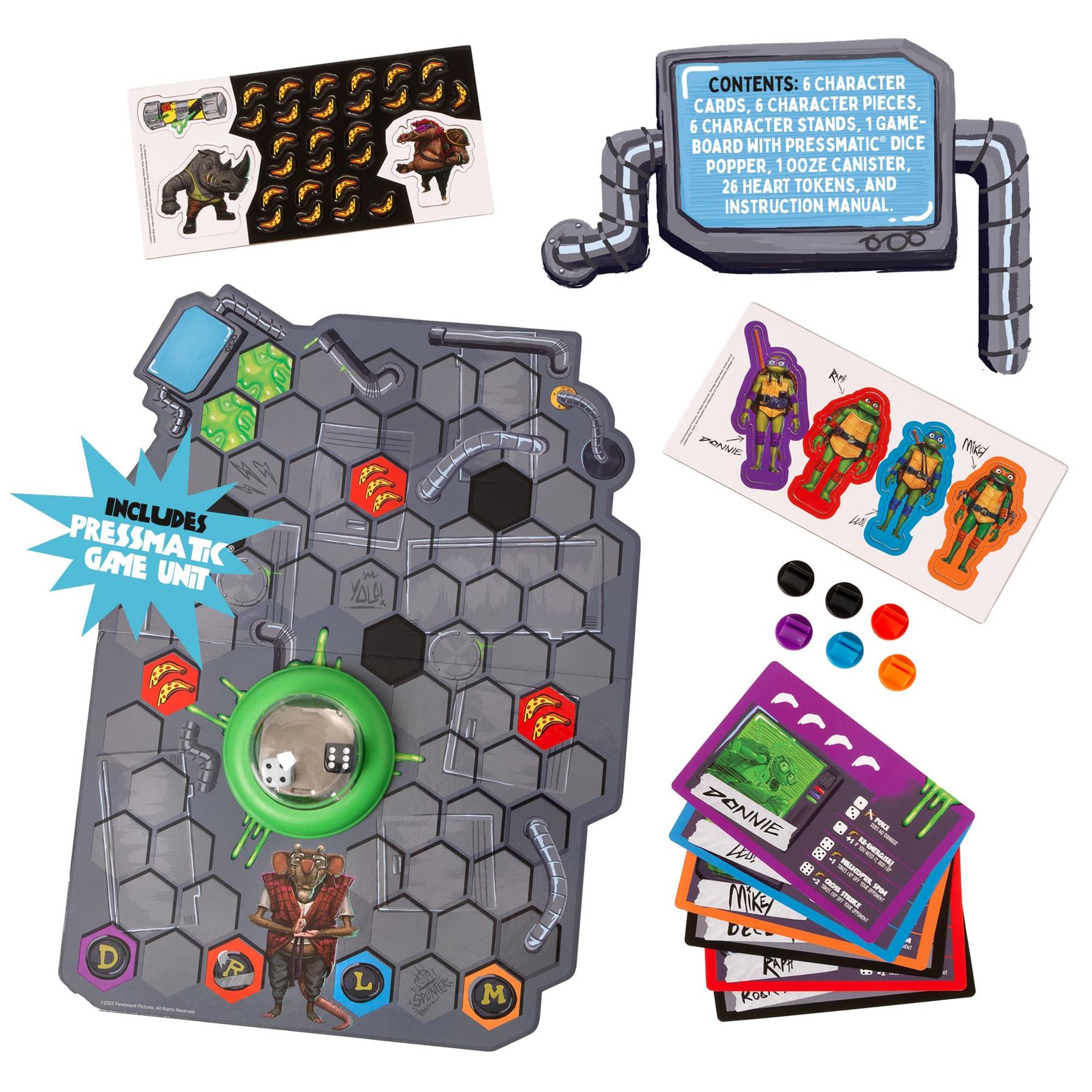 Teenage Mutant Ninja Turtles Sewer Battle Pressmatic Board Game