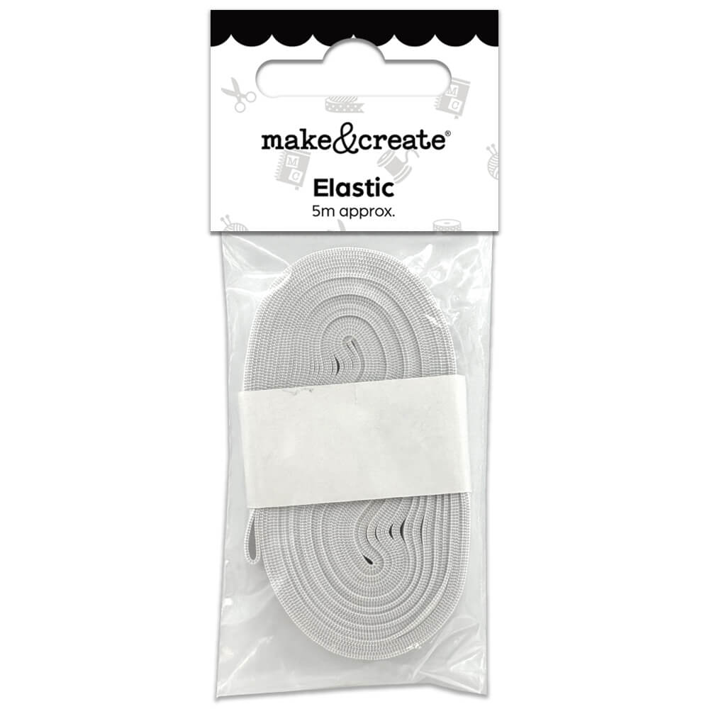 White Elastic: 5m