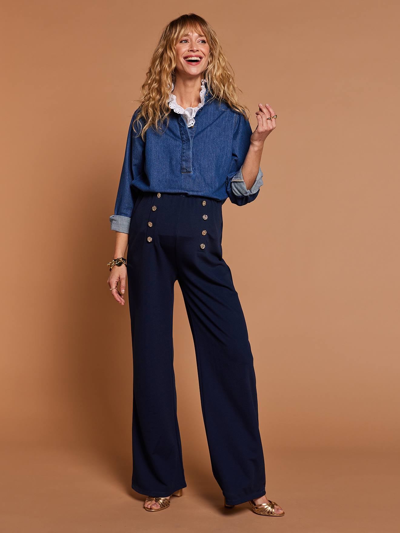 Women's maternity trouser navy blue