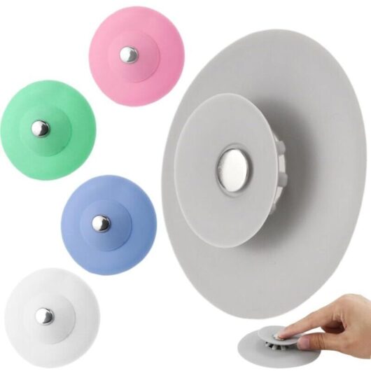 5 Pieces Kitchen Sink Stopper, Bathtub Stopper, Silicone Sewer Strainer for Bathroom, Kitchen, Bathtub