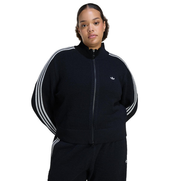 Adidas Firebird Women Track Tops - Black - Size S - Poly Mesh