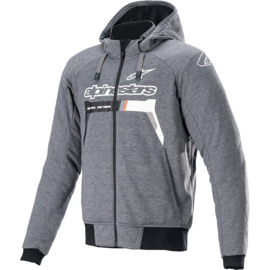 Alpinestars Chrome Ignition Motorcycle Hoodie - Melange Dark Grey White / UK/US 36-38" | EU 46 / 48 | S