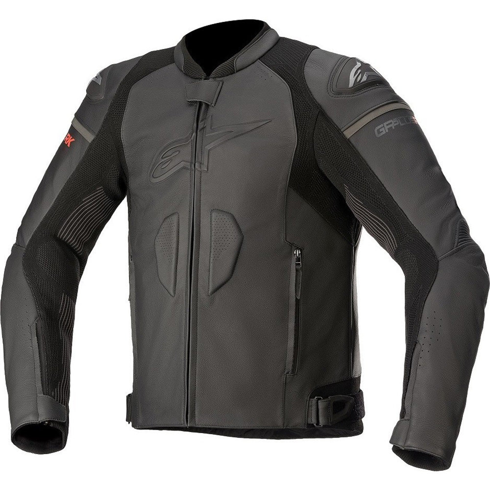 Alpinestars GP Plus R V3 Rideknit Leather Motorcycle Jacket - Black Black / UK 38" | EU 48 | US 38"
