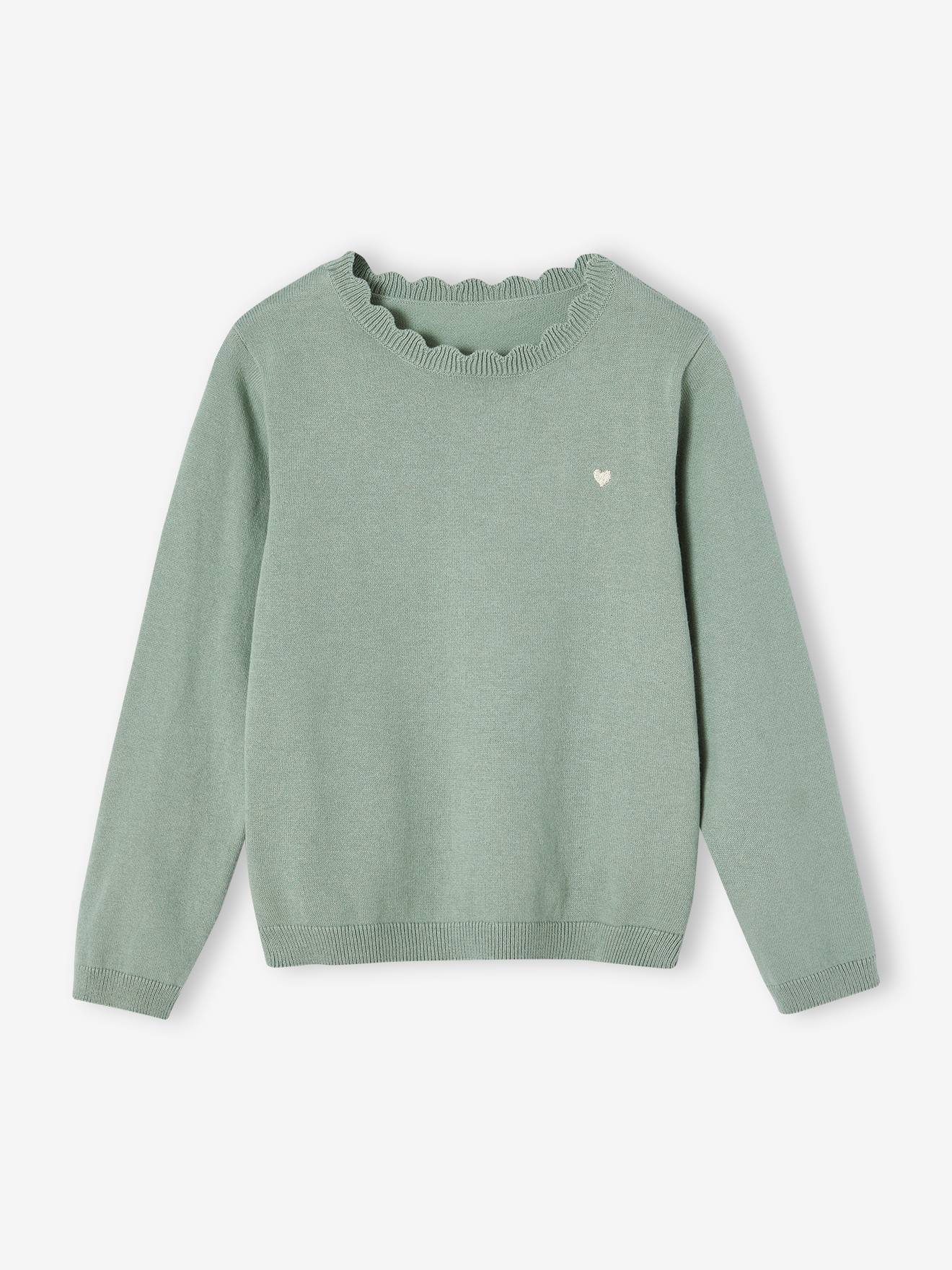 BASICS Jumper for Girls grey green