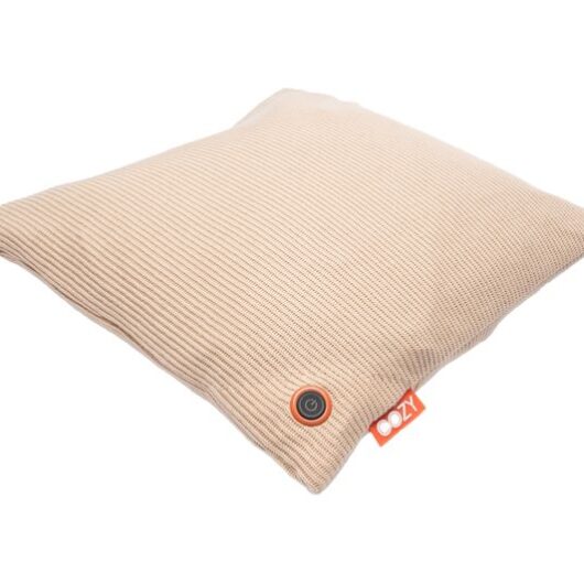 BODI-TEK Cozy Una Heated Knitted Fabric Cushion - Beige, 45 x 45cm