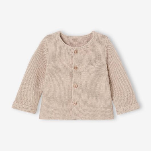 Baby Cardigan - BASICS 100% Cotton marl beige