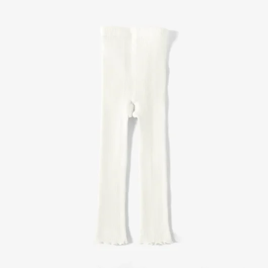 Baby / Toddler Girl Solid Knitted Ruffled Leggings