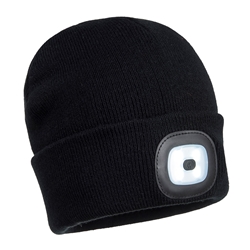 Beanie LED Head Light USB Rechargeable (Black)