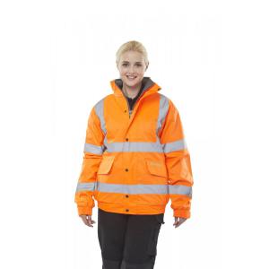 Beeswift High Visibility Super Bomber Ladies Jacket Size 12 Orange