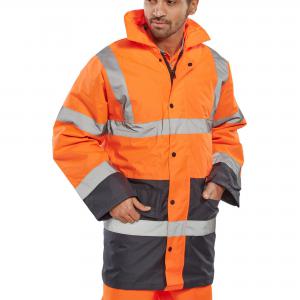 Beeswift Two Tone Traffic Jacket Orange Navy 2XL TJSTTENGORNXXL