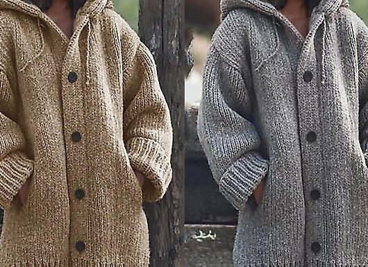 Chunky Knitted Cardigan - 9 Colours, 8 Sizes