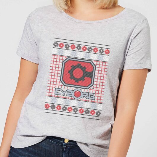 DC Cyborg Knit Women's Christmas T-Shirt - Grey - XS