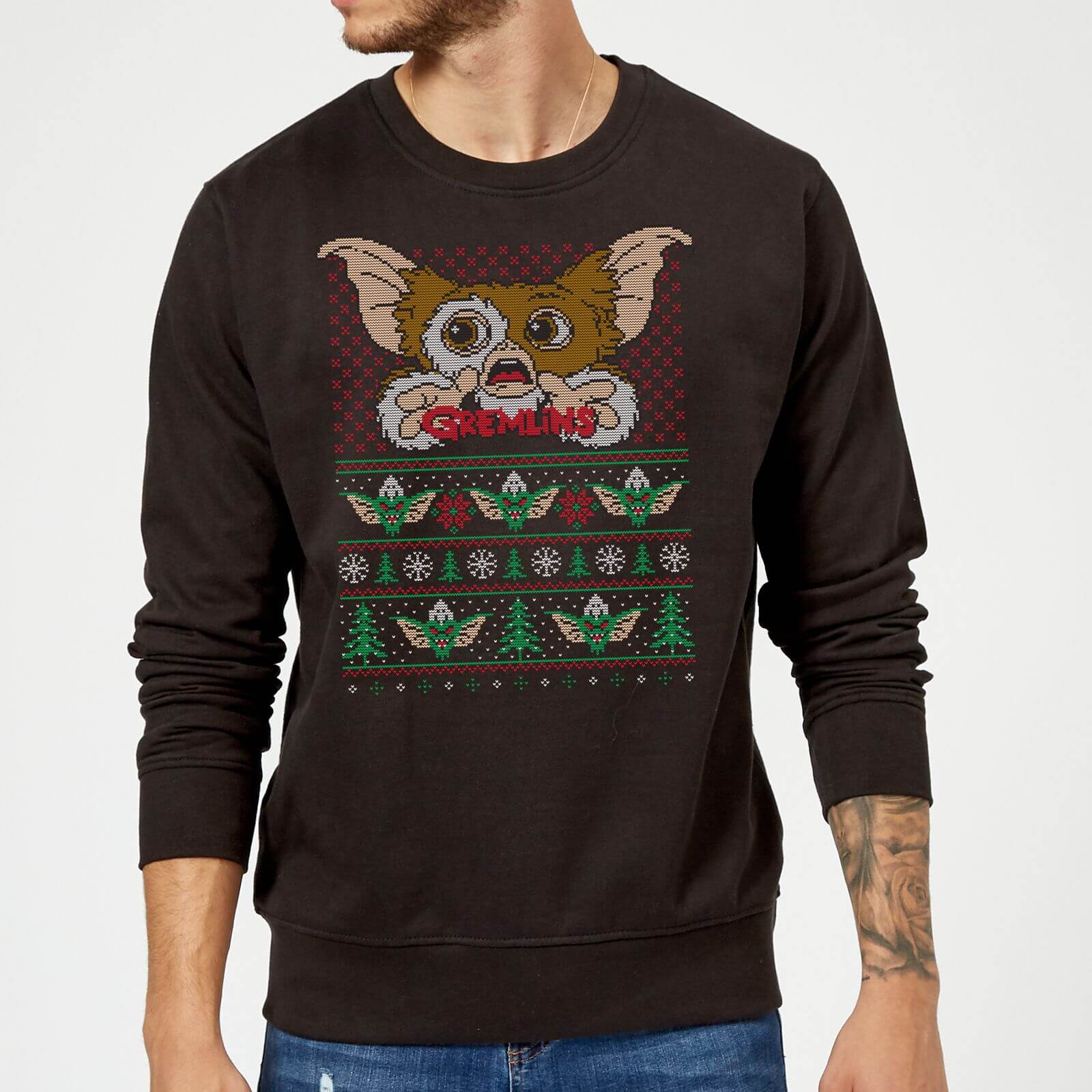 Gremlins Ugly Knit Christmas Jumper - Black - S