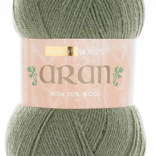 Hayfield Bonus Aran With Wool Yarn (Value Pack 3 x 400g Balls) 934 Green Heather