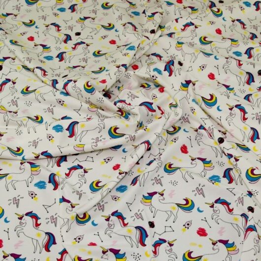 John Louden Cotton Jersey Stretch Knit Fabric Cream