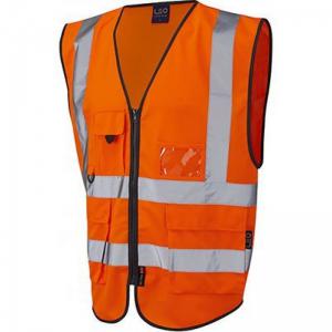 Leo Lynton Orange Zip-Up Hi-Vis Vest M ARC31535