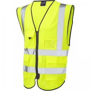 Leo Lynton Yellow Zip-Up Hi-Vis Vest XL ARC31607