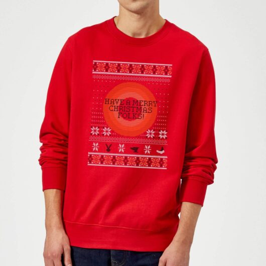 Looney Tunes Knit Christmas Jumper - Red - S
