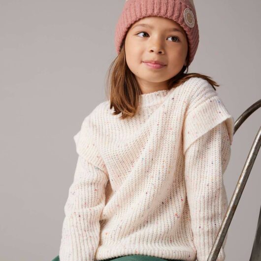 Marl Jumper for Girls vanilla