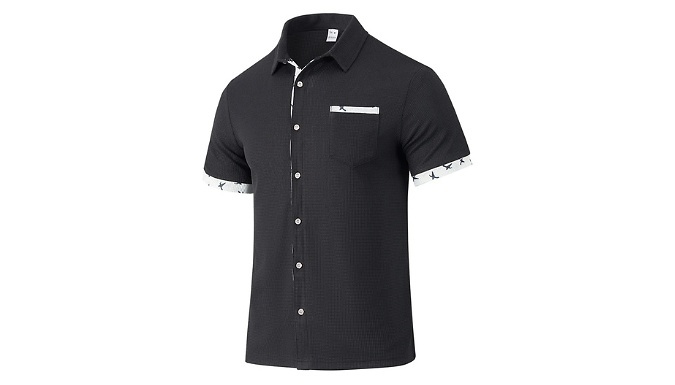 Men's Waffle Knit Summer Shirt - 6 Colours & Sizes!