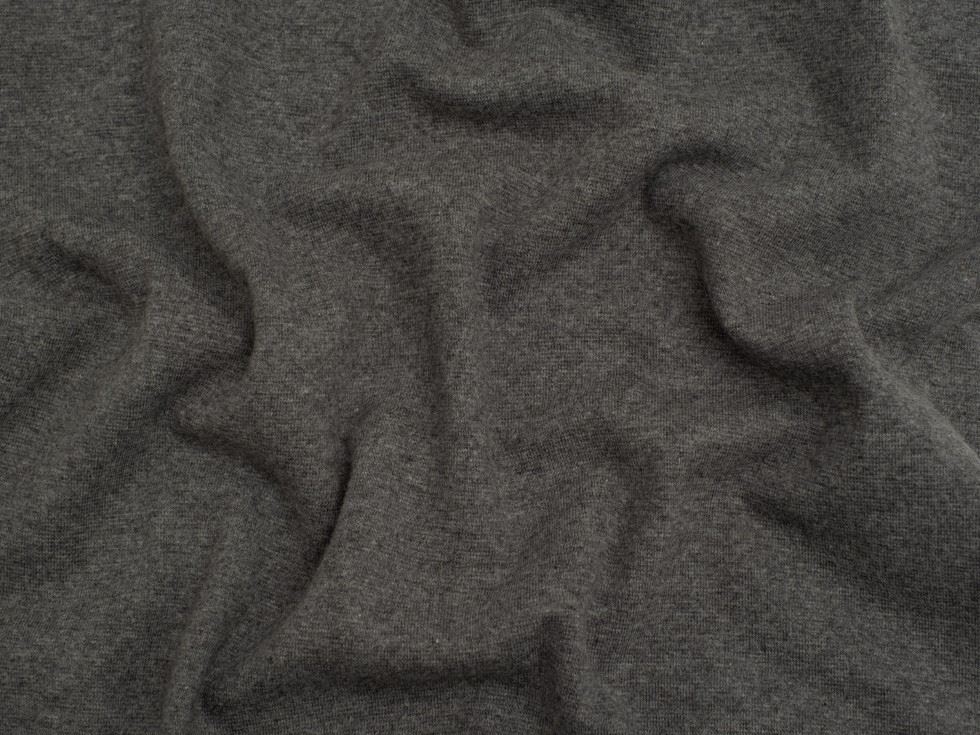 Minerva Core Range Tubular Ribbing Stretch Knit Fabric Melange Pewter
