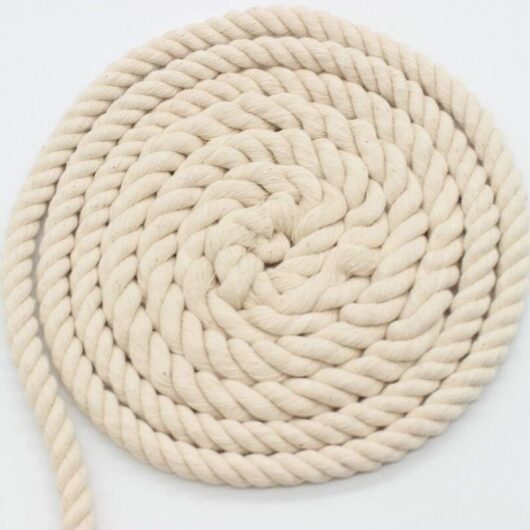 Odipie - never used] Soft twisted rope made of 100% cotton for macrame, knitting, wall plants, creative hobbies - 10 m x 10 mm
